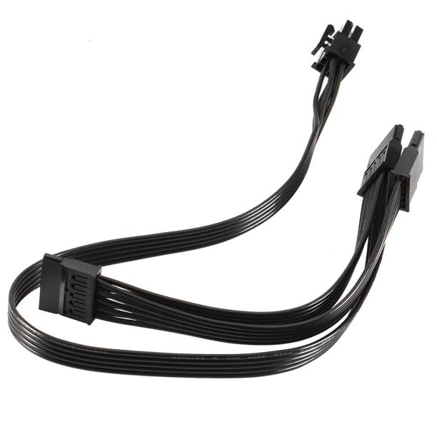 Cable adaptador de corriente de disco duro SATA hembra de 6 pines a 3 pines macho a 3 pines para fuente de alimentación modular Seasonic Antec de 20 pulgadas 3