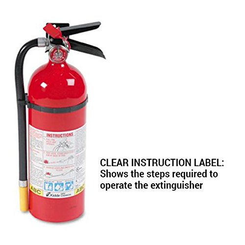 Kidde 466112 ABC Pro Multi-Purpose Dry Chemical Fire Extinguisher, UL rated 3-A, 40-B:C, Easy to Read Gauge, Easy to Pull Safety Pin