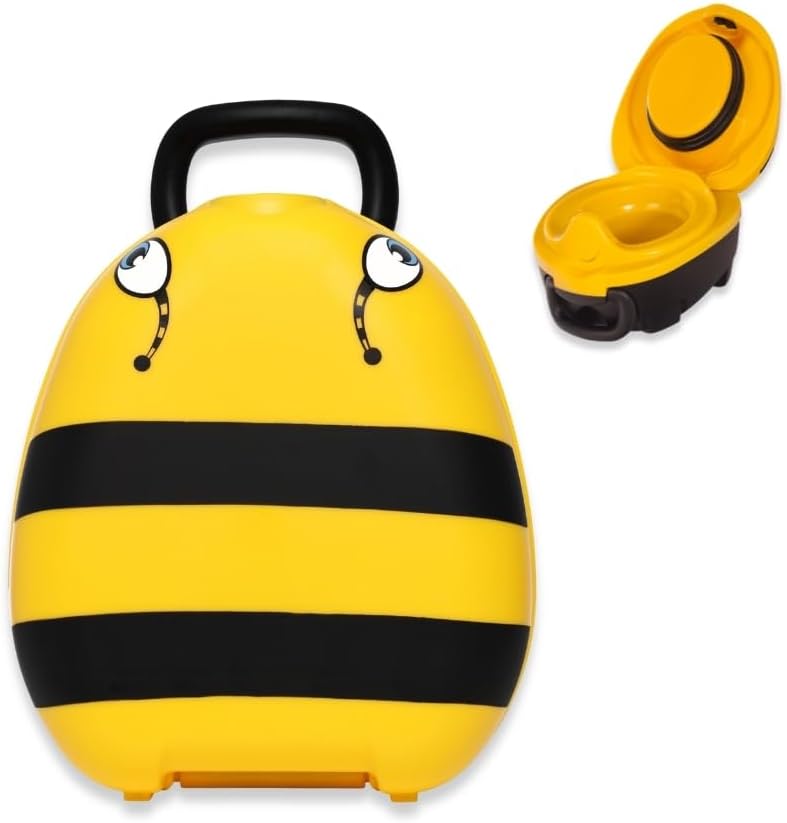 My Carry Potty - Travel Potty, Award-Winning Portable Toddler Toilet Seat for Kids to Take Everywhere (Bumble Bee)