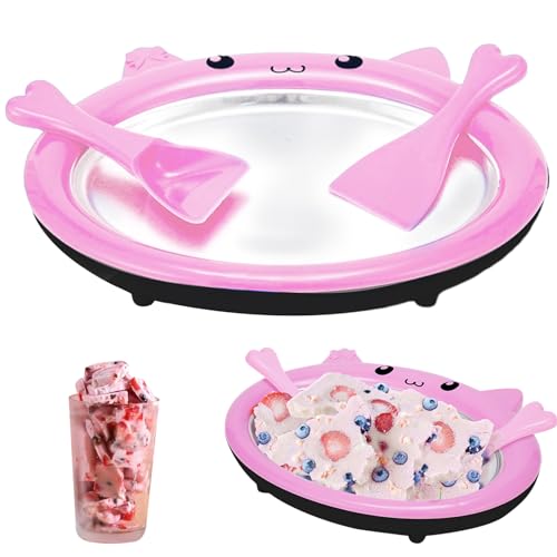 Fabricante de helados enrollado DIY Máquina de helado enrollado Helado Helado Helado Hecho Hecho Helado Helado Frozado Frozurado Placa fría instantánea para hacer Sumlushies Sorbet & Gelato 1