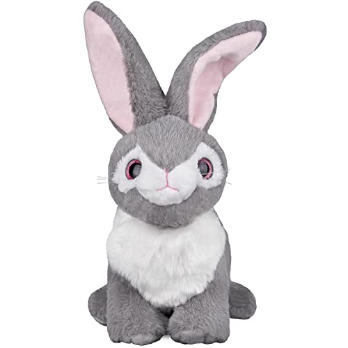 Marsjoy 12" Gray Easter Bunny Stuffed Animal Rabbit Plush Toy Easter Gift Soft Rabbit Lovely Realistic Stuffed Animal Toy Easter Bunny For Girl Baby Kids Toddlers Birthday #TOP2
