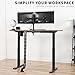 VIVO Under Desk Vertebrae Cable Management Kit, Adjustable Quad Entry Flexible Cord Organizer for Home Office, Black, DESK-AC01C
