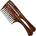 Giorgio G53 Large Coarse Hair Detangling Comb, Wide Teeth for Long Thick Curly Wavy Hair. Hair Detangler Comb For Wet and Dry. Handmade Rake Comb Saw-Cut from Cellulose Hand Polished Tortoise Shell