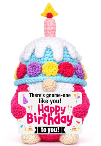 XgiftCreat Birthday Gifts for Teen Girls - Funny Crochet Birthday Gnome