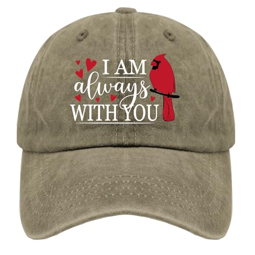 Karclau I Am Always with You Caps Camp Hat Pigment Khaki Hiking Hat Women Gifts for Men Running Caps
