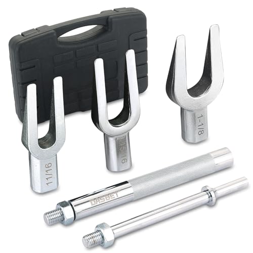 DASBET 5PCS Ball Joint Separator Tool Pickle Fork Tool Set Heavy Duty Tie Rod Removal Tool for Cars and Light Trucks Ball Joint Remover for Pitman Arm Removal Black