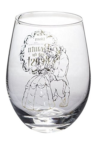 Disney Classics Collectible Stemless Tumbler Glass Sets - 16 Ounces - Set Of 2 (Beauty & The Beast) #TOP3