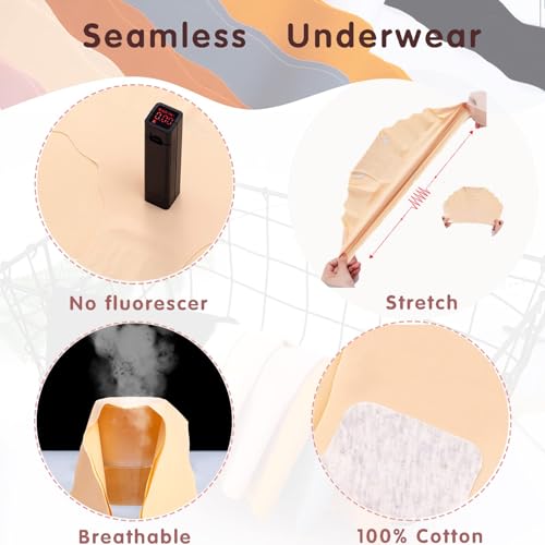 Women's Seamless Hipster No Show Invisible Ice Silk Stretch Underwears Pack Bikini Underwear Panty4