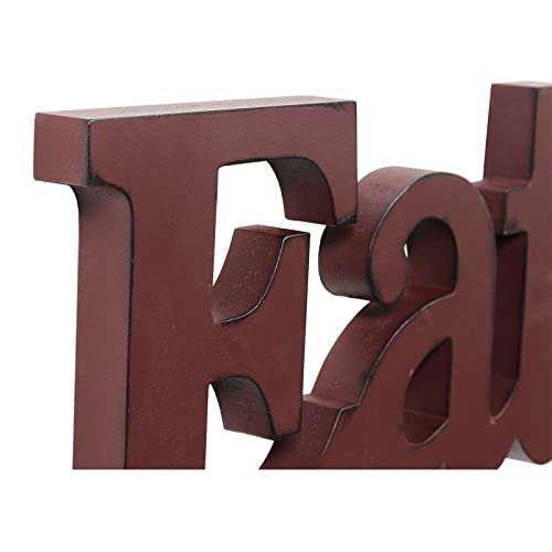 Rustic Burgundy Eat Signs Kitchen Decor For Tabletop 16", Hanging Distressed Farmhouse Eat Sign Wall Decor, Freestanding Wood Burgundy Decor, Decorative Home Signs For Home Decor Dining Room Shelf #TOP5