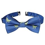 HISDERN Bow Ties for Boys Toddler Bow Tie Pre Tied Adjustable Clip On Blue Kids Bowties Dinasour Animal Fun...