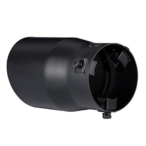 Image of Exhaust Tip, 2-2.75 inch inlet clamp adjustable,Black Stainless Steel