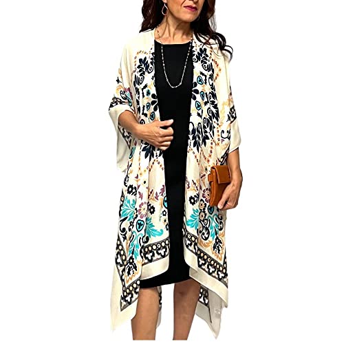 Humble Hilo Long Kimono Cardigan for Women Beach Cover up Casual Loose Prints & Patterns