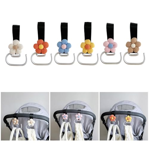 Multifunction Pushchair Holder Flower Baby Pram Hooks Cart Storage Hanger Rotating Hanging Clip Accessory