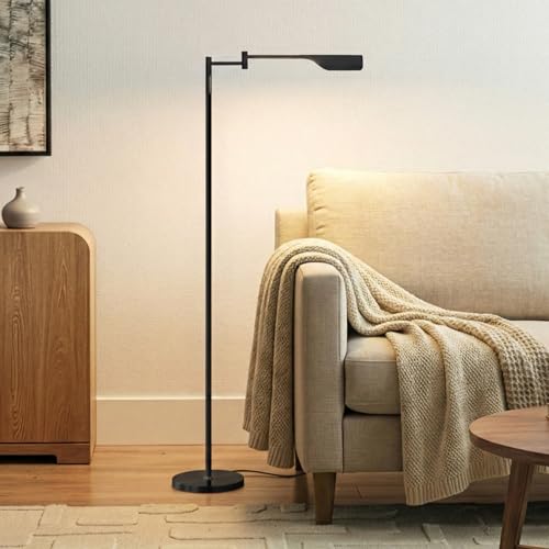 Brightech Leaf Pharmacy LED Reading Lamp, Dimmable Floor Lamp with Easy Rotation Over Chair or Desk...
