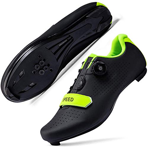Cycling Shoes for Men Women Road Cycling Riding Shoes Road Bike Mens with Cleats Rotating Shoe Buckle Breathable Cleat Compatible SPD Look Delta Indoor Cycling Shoes LLUSCS869-Black44 Cycling Shoes for Men Women Road Cycling Riding Shoes Road Bike Mens with Cleats Rotating Shoe Buckle Breathable Cleat Compatible SPD Look Delta Indoor Cycling Shoes LLUSCS869-Black44
