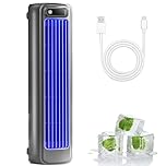 Rafraichisseur D'air, Climatiseur Portable, Silencieux et 3 Vitesses, Rechargeable, pour Chambre, Bureau, Maison, Restez Au Frais En Été (Gris)