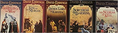 MALLOREON Series -- Eddings' 5-book set -- Guardians of the West / King of the Murgos / Sorceress of Darshiva / Demon Lord of Karanda / Seeress of Kell