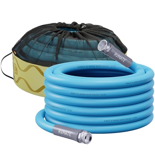 RVMATE 50FT RV Water Hose 5/8” Lead-Free Garden Hose