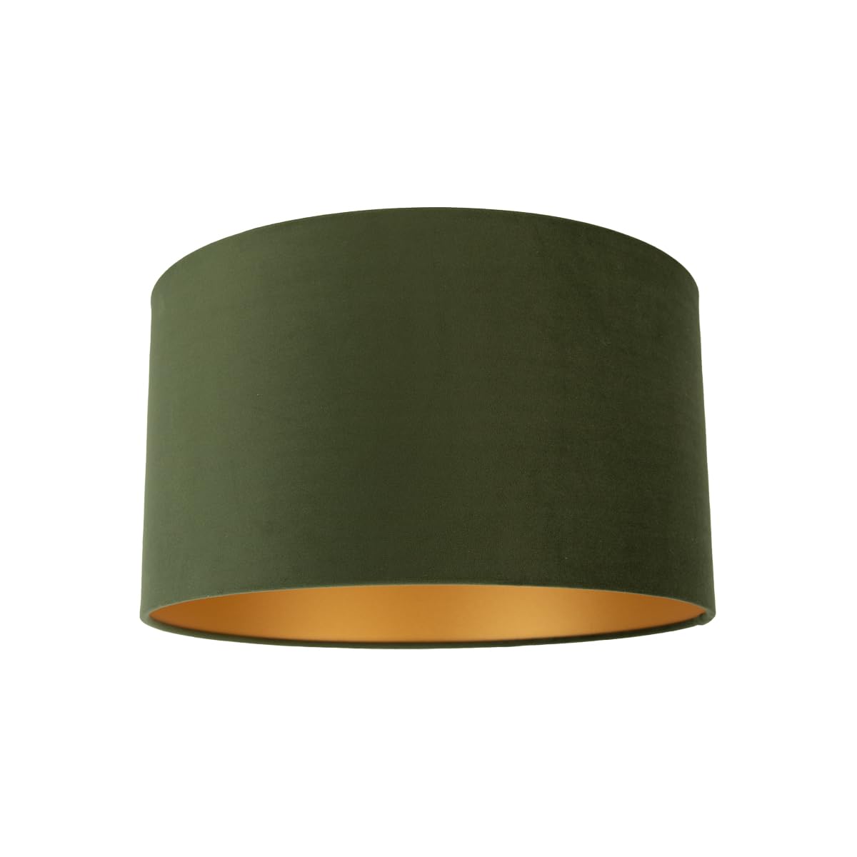 QAZQA cilinder velours - Paralume Classico - luce - Ø 350 mm - Verde -