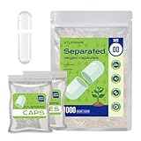 Tamaño separado 00 cápsulas, 1000 unidades