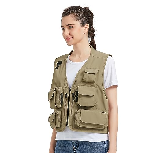Ziker Women Mesh Breathable Outdoor Quick Dry Safair Cargo Fishing Travel Vest with Multiple Pockets2