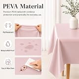 AURALIN Jasnoróżowe obrusy 2-pak 137 x 274 cm PEVA pokrowce imprezowe