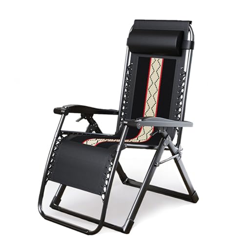 Chaise de patio inclinable pliante soulageant le dos avec assise épaisse - 2