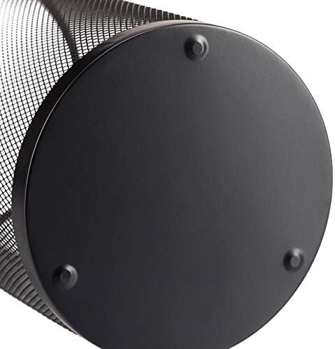 Relaxdays Metal Umbrella Stand, Walking Stick Holder, Metal Mesh, 26cm Ø, 50 cm Tall, Black