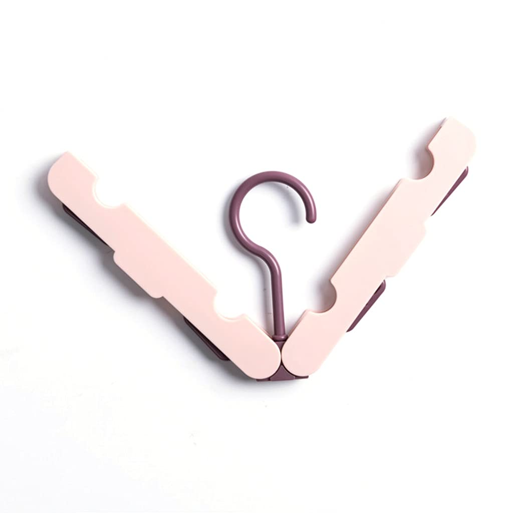 LYGXWJFC Perchas Percha Percha De Ropa De Plástico Perchas De Viaje Ahorro De Espacio Perchas Plegables Secado De Ropa Perchas De Tela para El Hogar/Rosa/16 * 5,4 * 1,5 Cm