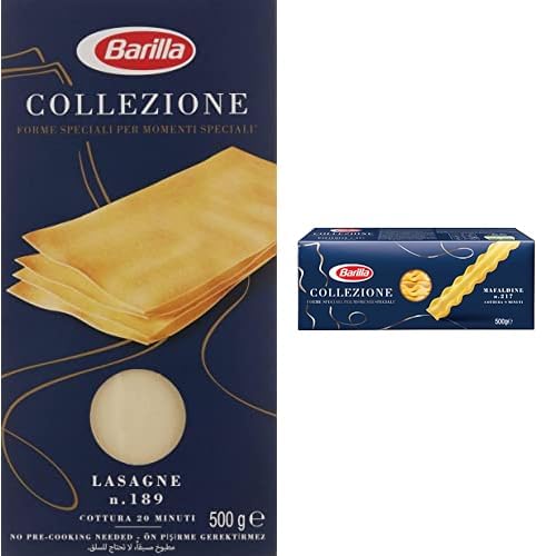Barilla Lazanya (Lasagne) Makarna 500 g. ve Barilla Mafaldine Makarna 500 Gr