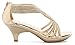 Olivia K Women's Open Toe Strappy Rhinestone Dress Sandal Low Heel Wedding Shoes