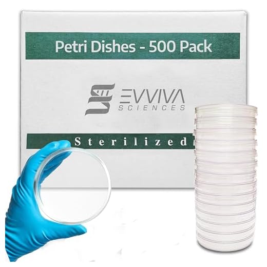 Petri Dish 500 Pack – 500 Kord Vallmark Petri Dishes – 100 X 15mm – Premium Performance – 3 Vents to Reduce Condensation – for Lab Research, Education, & More - W/10 Evviva Transfer Pipettes