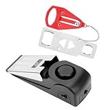 2pcs- Enhanced Security Door Stop Alarm & Portable Lock Kit for Travel, Home, and Dorm Safety