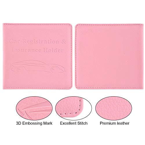Cacturism Car Registration and Insurance Holder, Vehicle Glove Box Car Organizer Men Women Wallet Accessories Case for Cards, Essential Document, Driver License