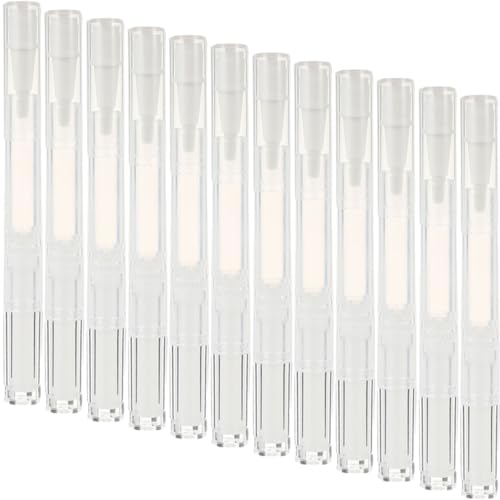 minkissy 12pezzi Pennine Trasparenti Spirale Vuote Per Olio Per Unghie Applicatore Pennello Portatile Contenitore Per Lucidalabbra