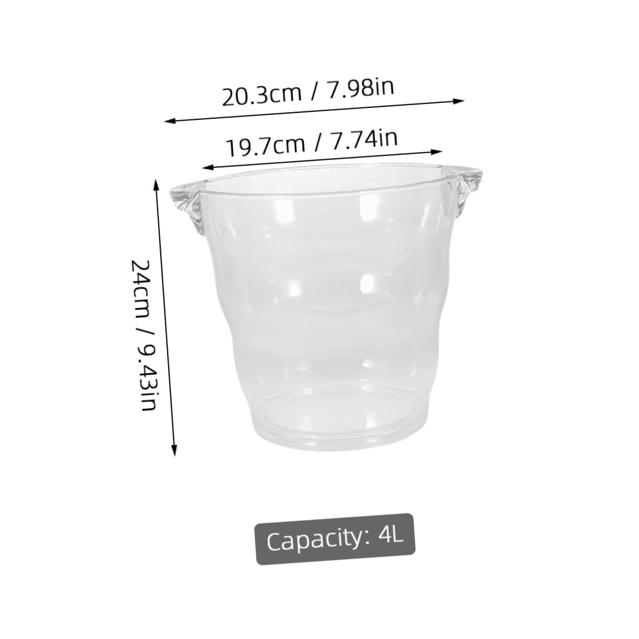 PRETYZOOM Wine Ice Bucket Plastic Ktv Accessory Compact Ice Buckets Reusable Container for Bar