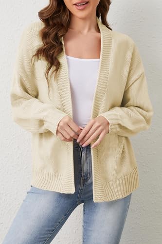 Image of Cakulo Womens 2024 Cardigan Sweaters Fall Oversized Chunky 3D Flower Open Front Knit Cardigans Trendy