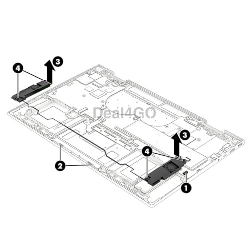 Deal4GO Internal Speaker kit M45468-001 Replacement for HP Envy X360 15-EU 15-ES 15m-EU 15m-ES 15-EU1026NR 15-ES2026NR 15-EU0000