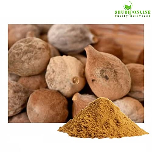 Shudh Online Baheda Powder for Eating, Bahera Whole Powder, Bibhitaki Churna, Thanikaya Organic, Tanikaya (200 Grams) Bheda for Hair Growth (Beleric Myrobalan)