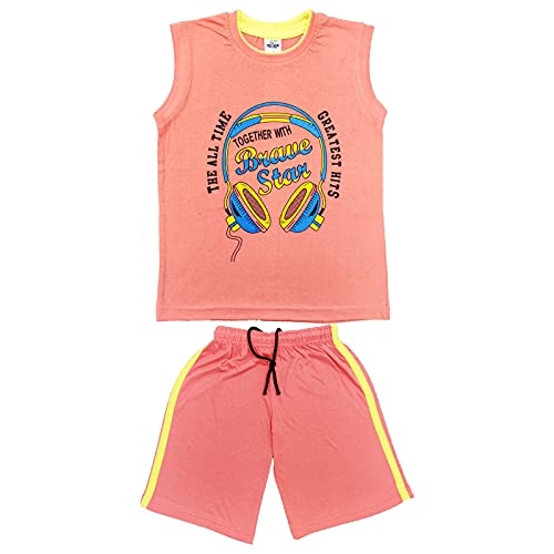 Image of boys and girls set dress sleeveless t shirt shorts (pack of 5set)