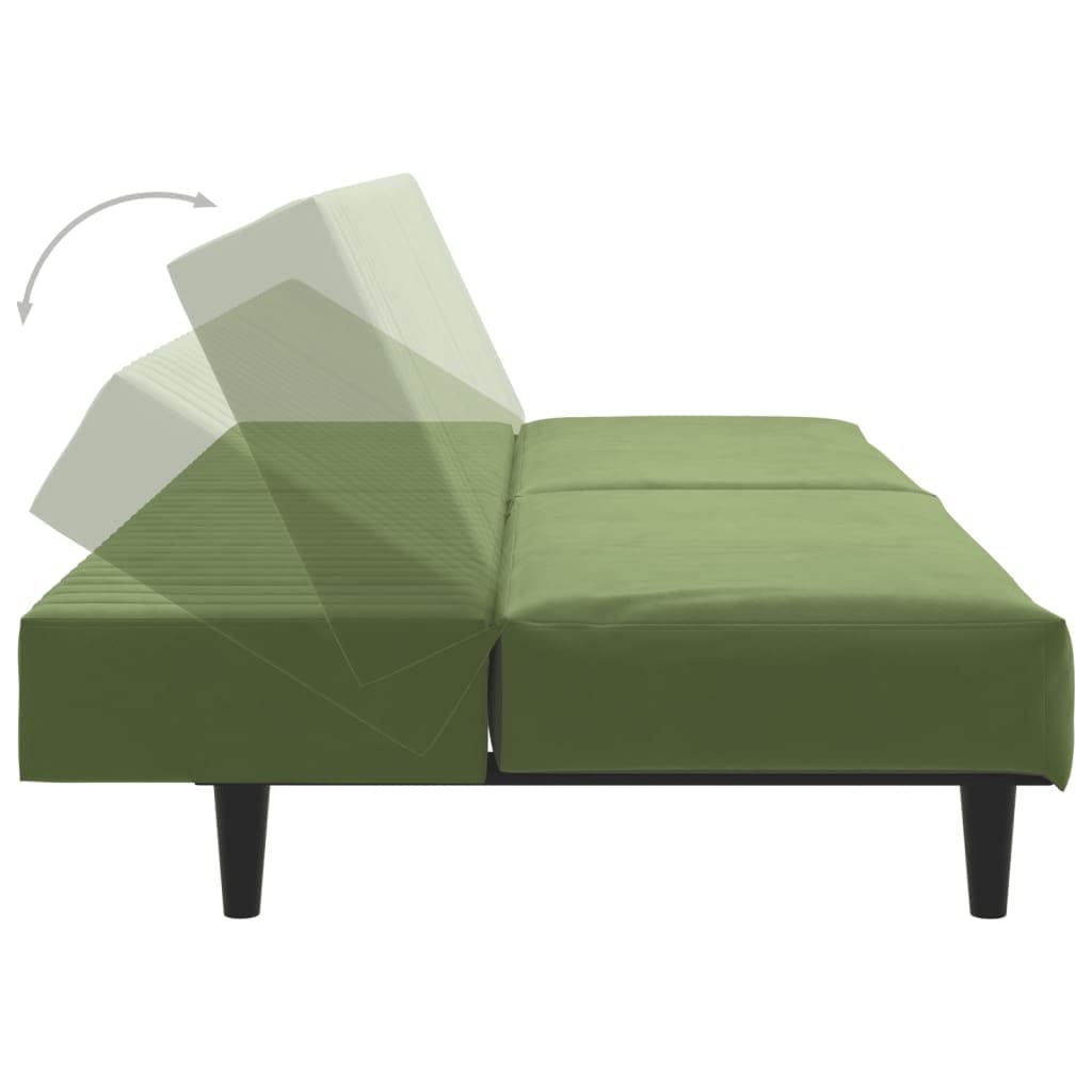 sofás de Dos plazas,Sofa 120 cm,Sofa Cama Dos plazas,Sofá Cama de 2 plazas Terciopelo Verde claroAdecuado para salón, Dormitorio