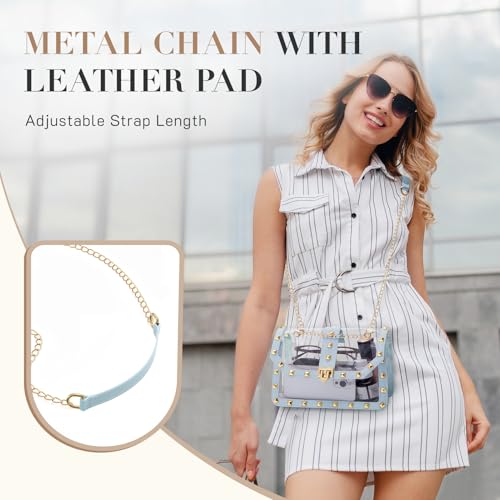 Image of Missnine Clear Bag for Stadium Events Clear Crossbody Purse Stadium Approved Women Transparent Shoulder Bag for Concerts