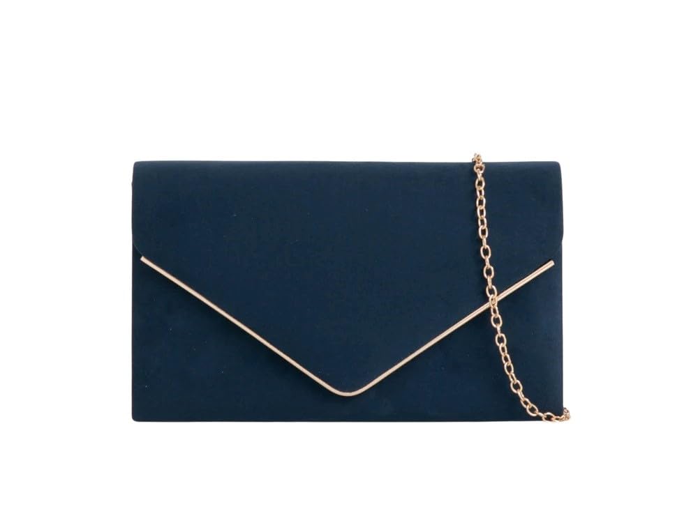 Pochette enveloppe en faux suède doux et élégant pour femme