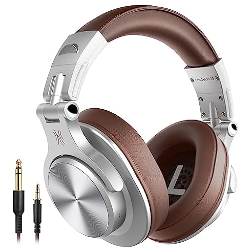 OneOdio A70 Auricurales Bluetooth Inalambricos 72H, Auriculares Diadema Cerrados con Puerto Compartido, Auriculares Cable de 3.5mm para DJ Piano Guitarra Grabación y Monitoreo AMP, Plata | Ya disponible en tu tienda friki favorita! En mundofriki.es!