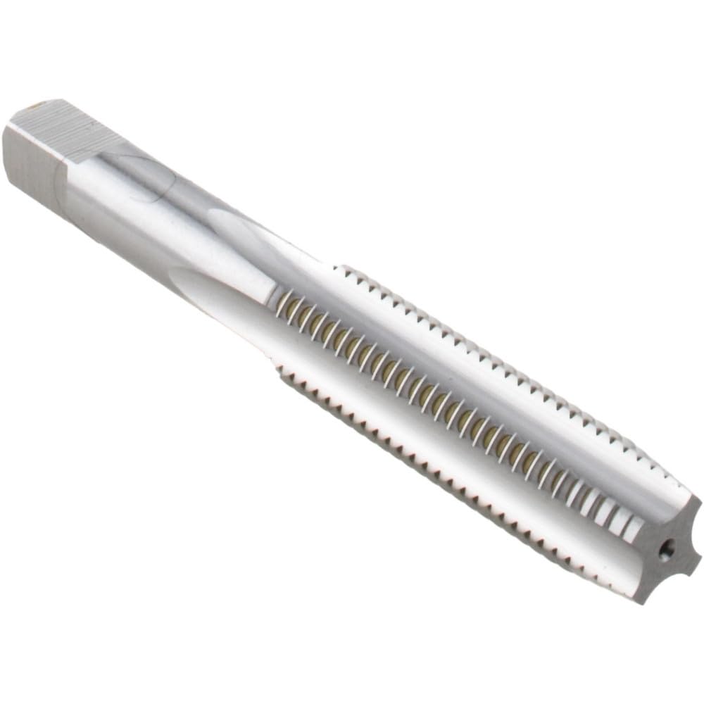 Hertel High Speed Steel Hand STI Tap, 3/8-16 UNC, H3, 4 Flutes, Plug Chamfer, 3-3/8" OAL, Bright Finish