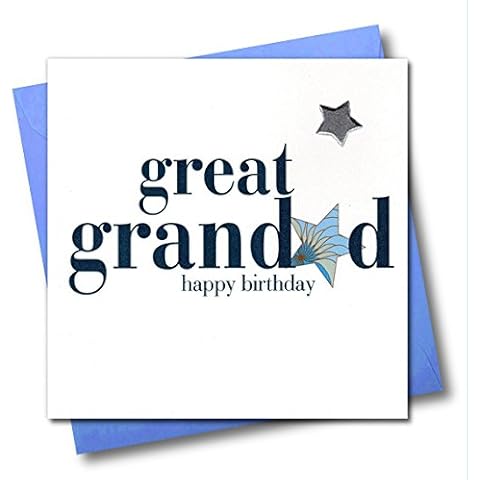 Claire Giles Hearts and Stars Happy Birthday Great Granddad Card Cover