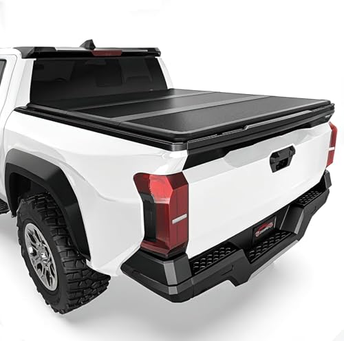 XTWEEX FRP Hard Tri-fold Truck Bed Tonneau Cover Compatible ...
