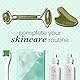 Jade Gua Sha Stein für Gesichtsmassage Guasha aus Natürlicher Jade Stein Jade Gesicht Massagestein & Gesichtsroller, Reduces Eye Puffiness and Skincare Routine-Green