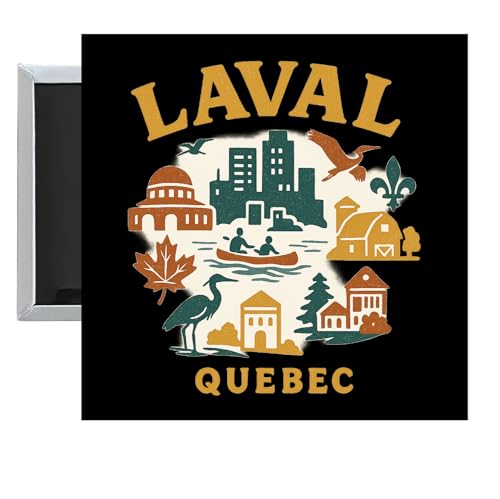 Laval Quebec Keepsakes Souvenir 2.5 x 2.5-Inch Fridge Magnet (Single)