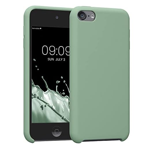 kwmobile TPU Silicone Case Compatible with Apple iPod Touch 6G / 7G (6th and 7th Generation) - Case Soft Flexible Protective Cover - Pottery Green